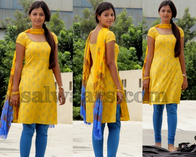 Monal Gajjar Yellow Salwar Kameez