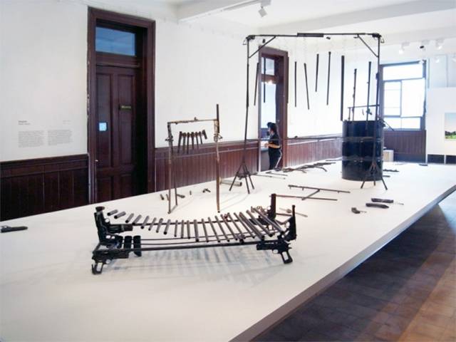 An Orchestra of Musical Instruments made from Weapons by Pedro Reyes