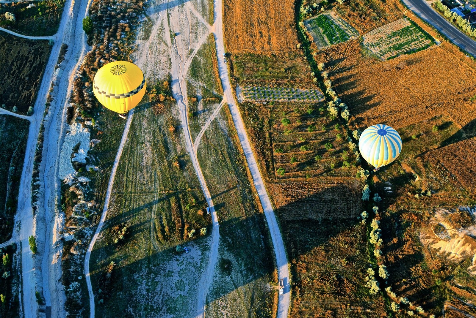 Hot Air Ballooning over Cappadocia at Sunrise with Butterfly Balloons