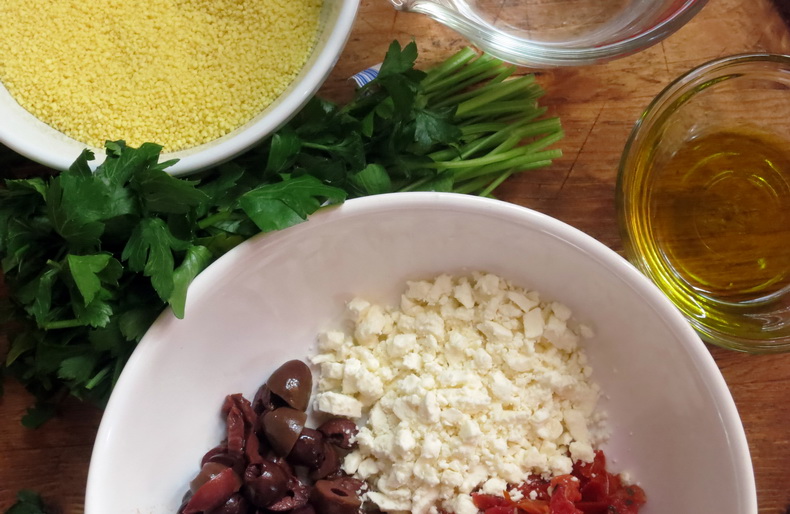 GourMaybe? Roasted Red Pepper, Kalamata Olive & Feta Couscous