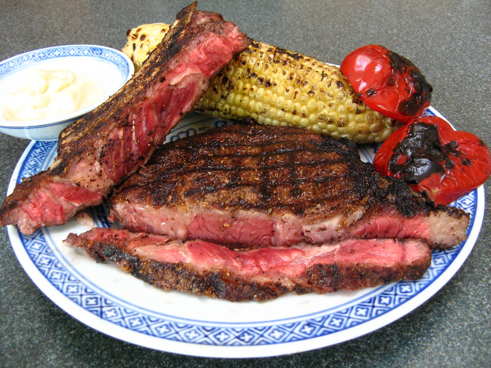 Duck Soup Easy Grilled Rib Eye Steak with Mustard Mayonnaise