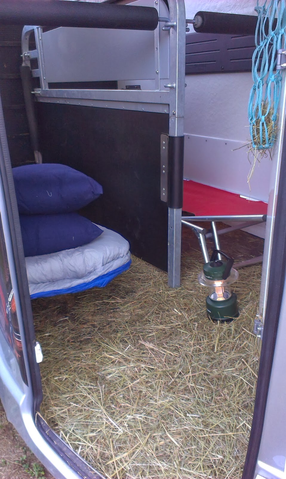 Proofs of Horse People's Craziness Sleeping in a horse trailer [1