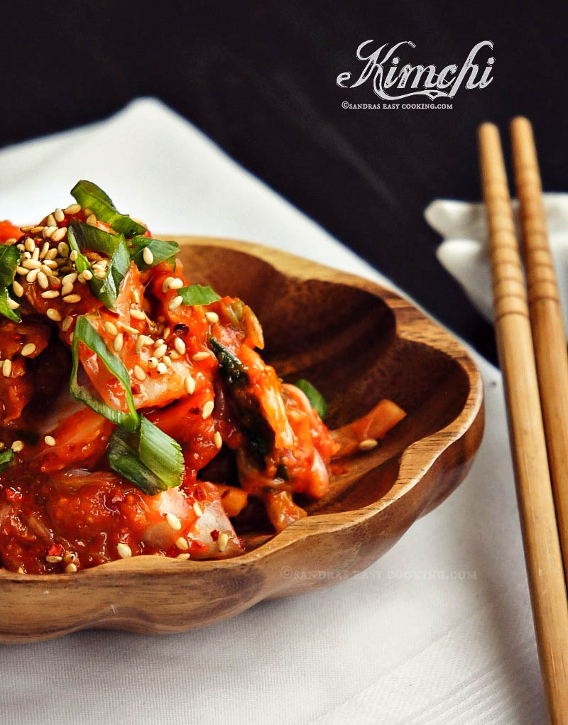 Korean fermented Napa cabbage Baechu Kimchi SANDRA'S EASY COOKING