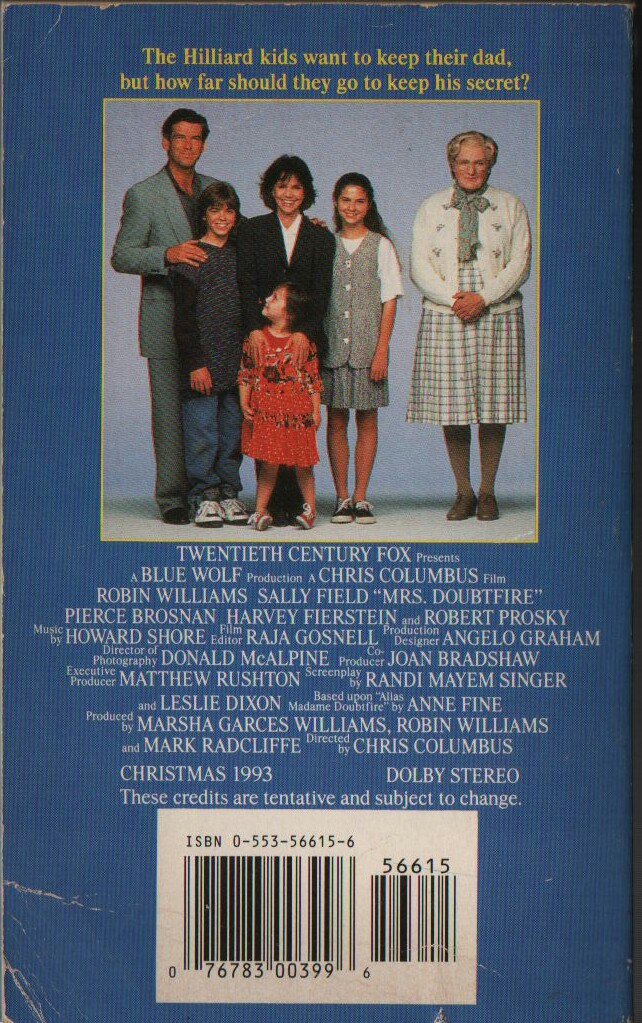 Fine Anne Alias Madame Doubtfire