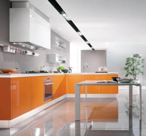 ESTUDIO DE COCINAS CJR: INSPIRACION COCINAS "NARANJA"- COCINAS CJR LEÓN