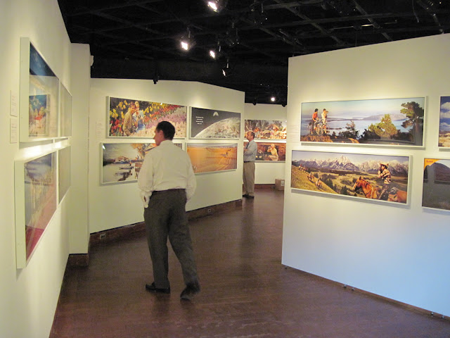 Visitors take a step back to Old New York to view this Colorama exhibit