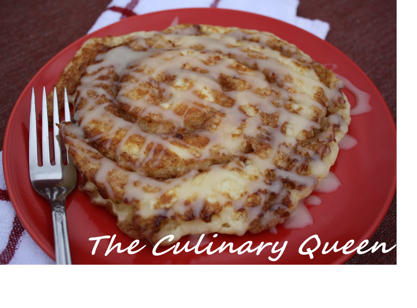 The Culinary Queen Cinnamon Roll Pancakes