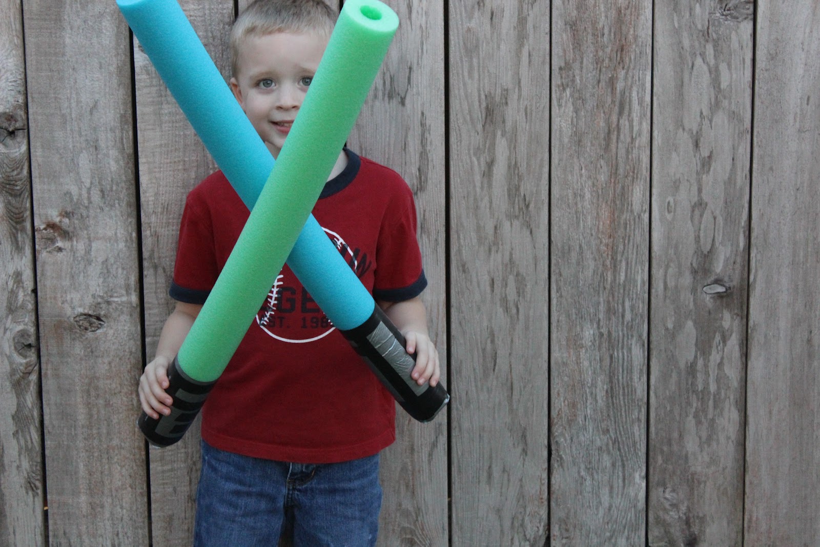 Cup of Daisies DIY Craft Lightsabers from Pool Noodles