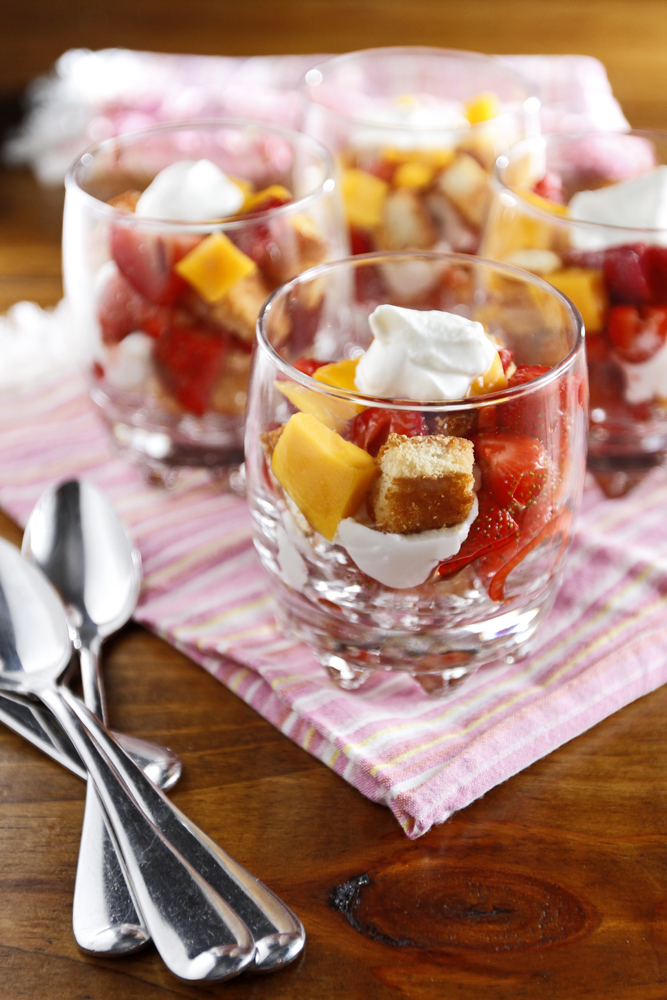 The Chubby Vegetarian Strawberry & Mango Toasted Trifles