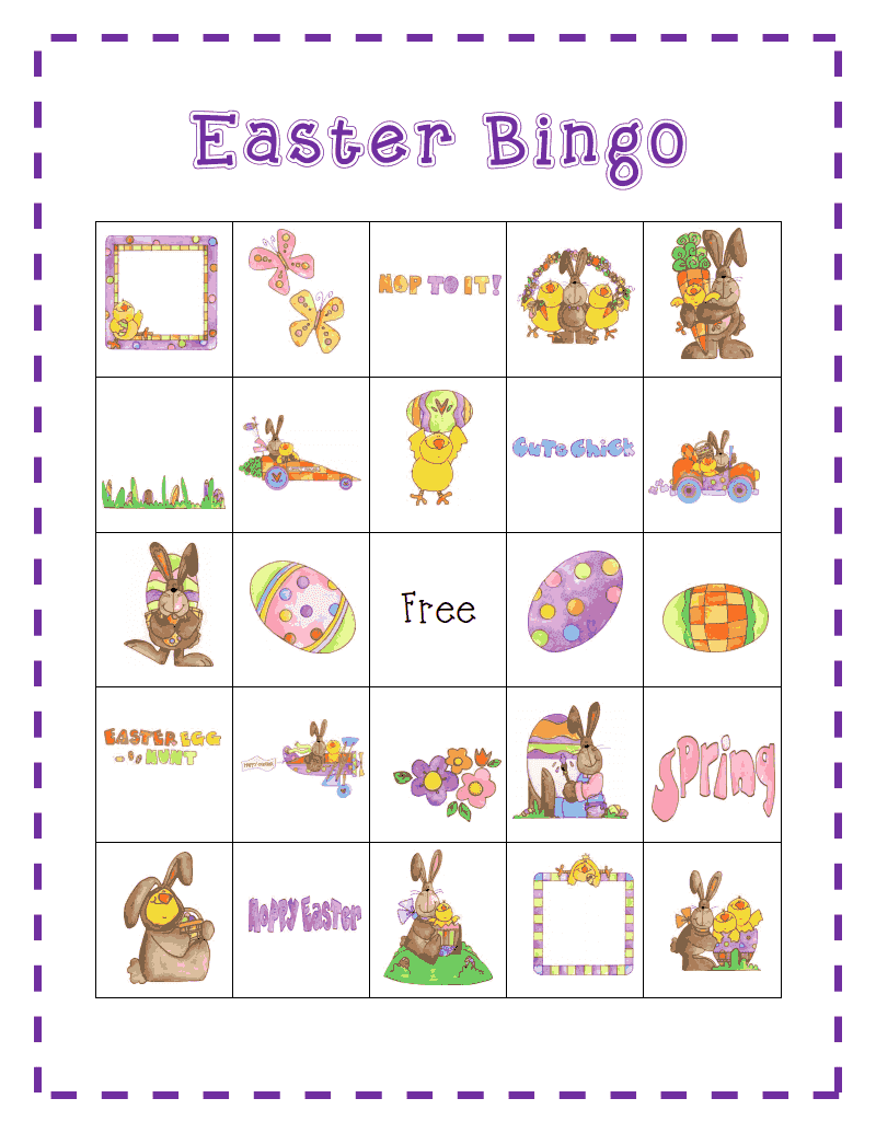 Lory's 2nd Grade Skills Easter Bingo Freebie