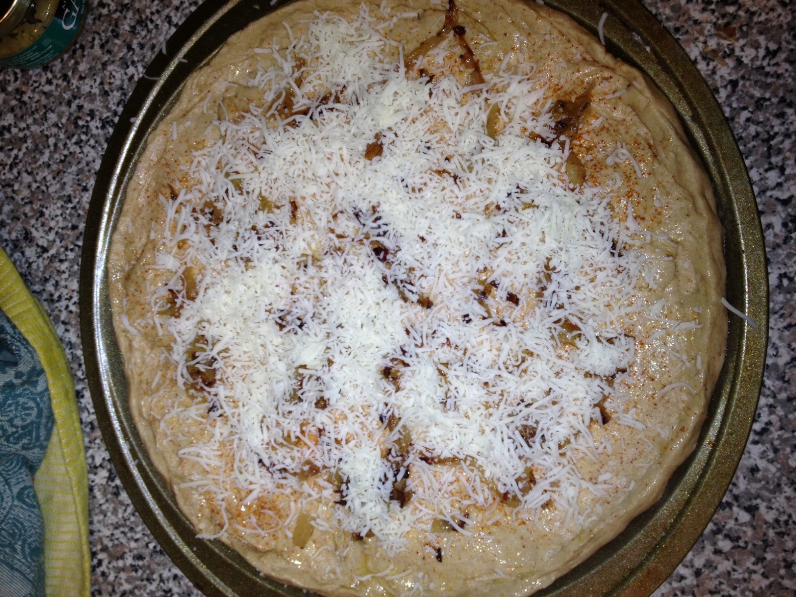 Small Market Cook Goat Cheese, Caramelized Onion, & Pancetta Pizza