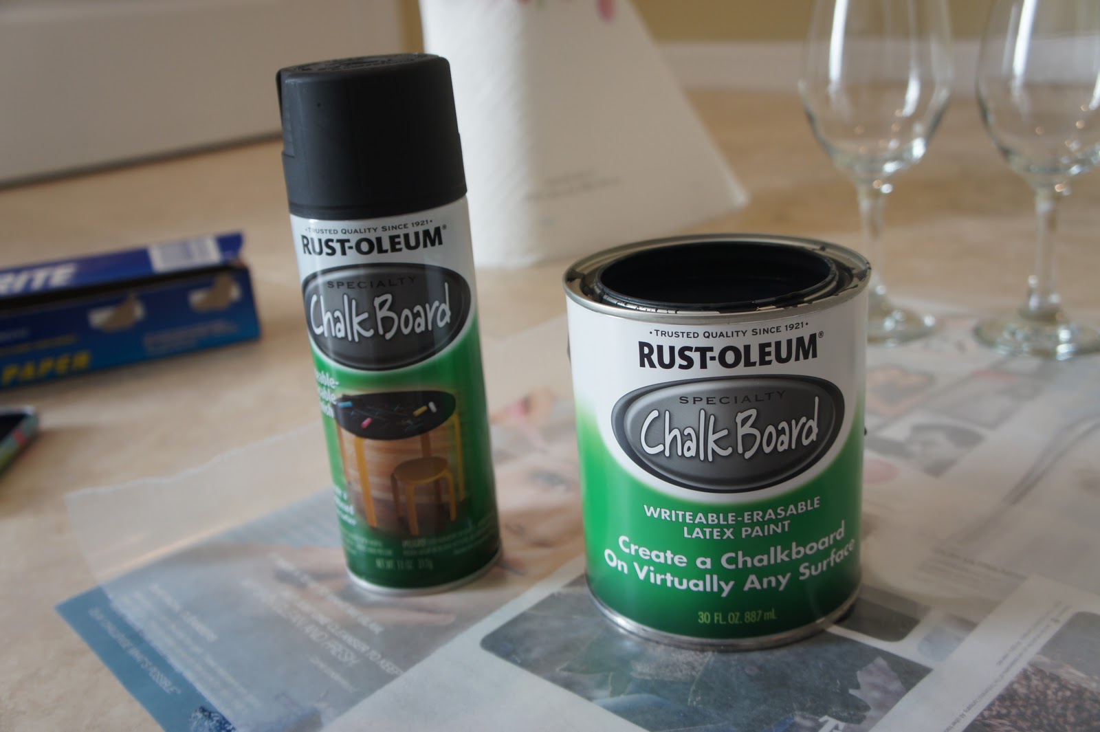 love&laughter Craft of the Week Chalkboard Wine Glasses + FREE GIVEAWAY!!