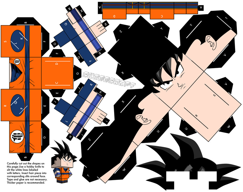 Papercraft Templates Goku PaperCraft