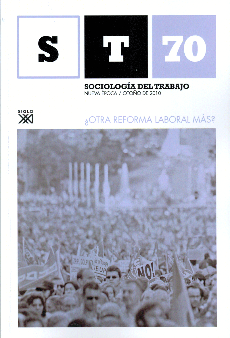 Photo makes cover of  Sociología del Trabajo, Nº70 (Ed. Siglo XXI)