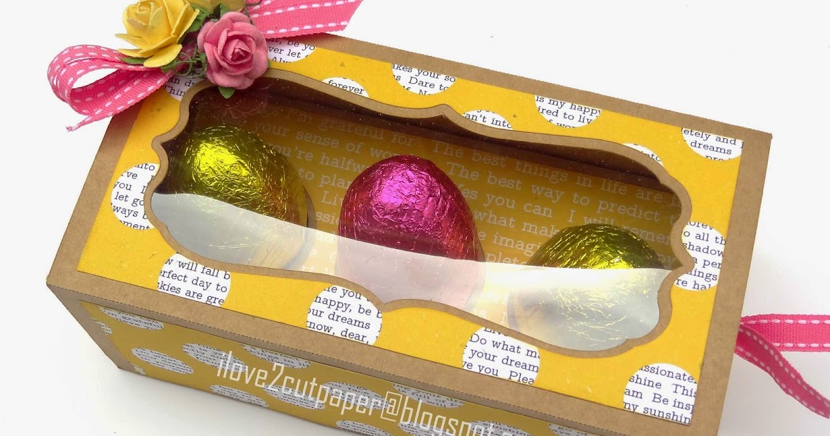 i love 2 cut paper Easter Egg Gift Box