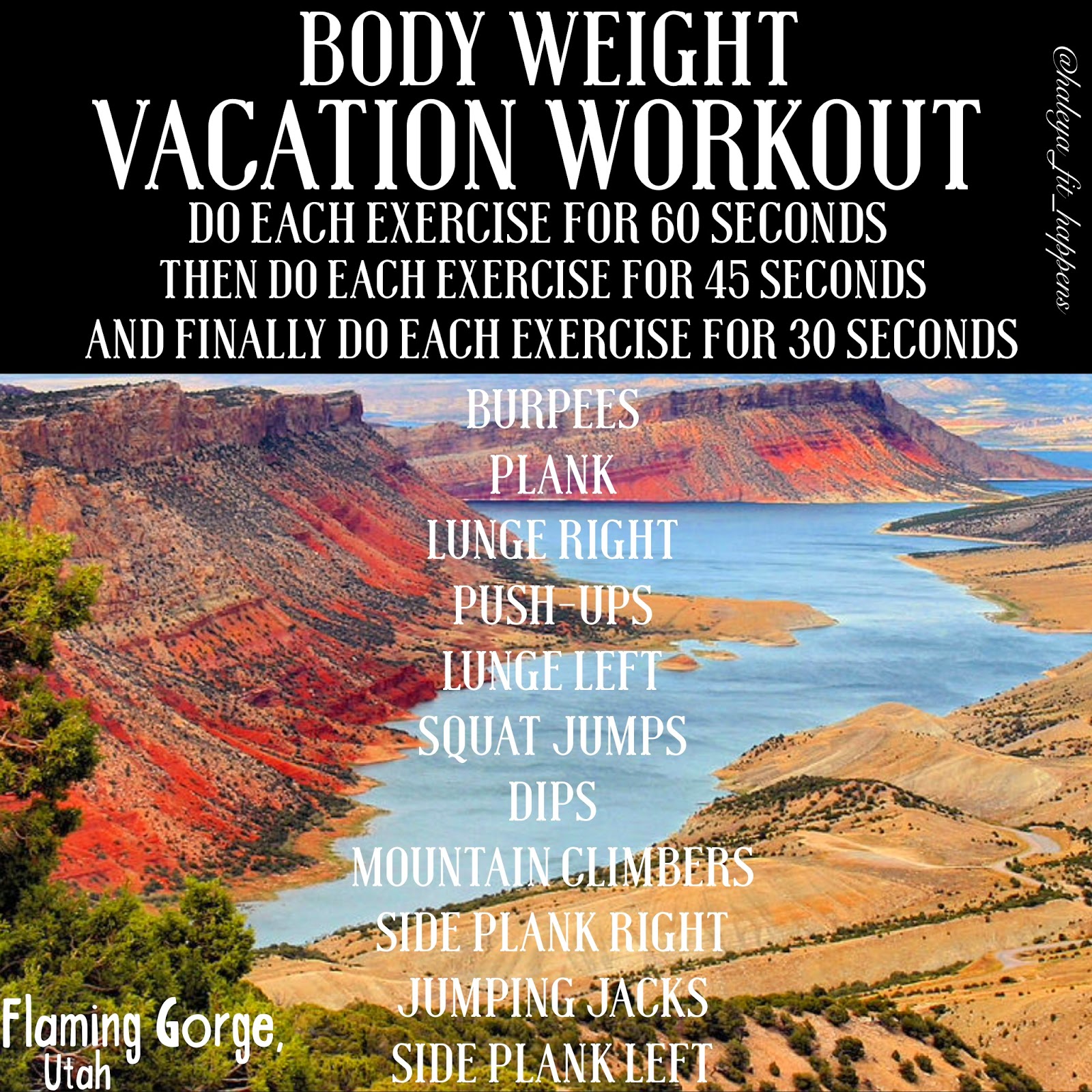 Fit Happens BODY WEIGHTVACATION WORKOUT