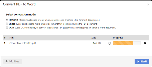 convert pdf files to word format (doc docx)
