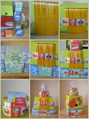 school supply cake instructions