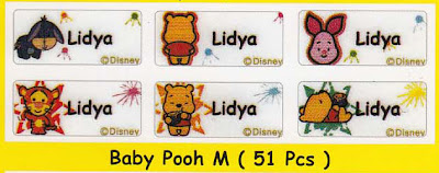Stiker label nama Baby Pooh (M)