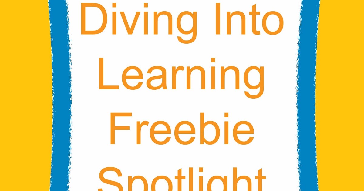 Diving Into Learning Friday Freebie Spotlight!