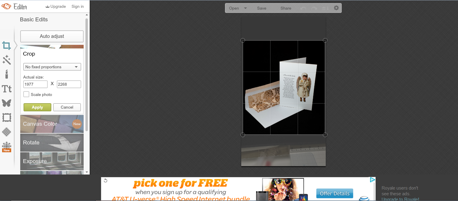1CardCreator Adding a Watermark and other fun things with Pic Monkey