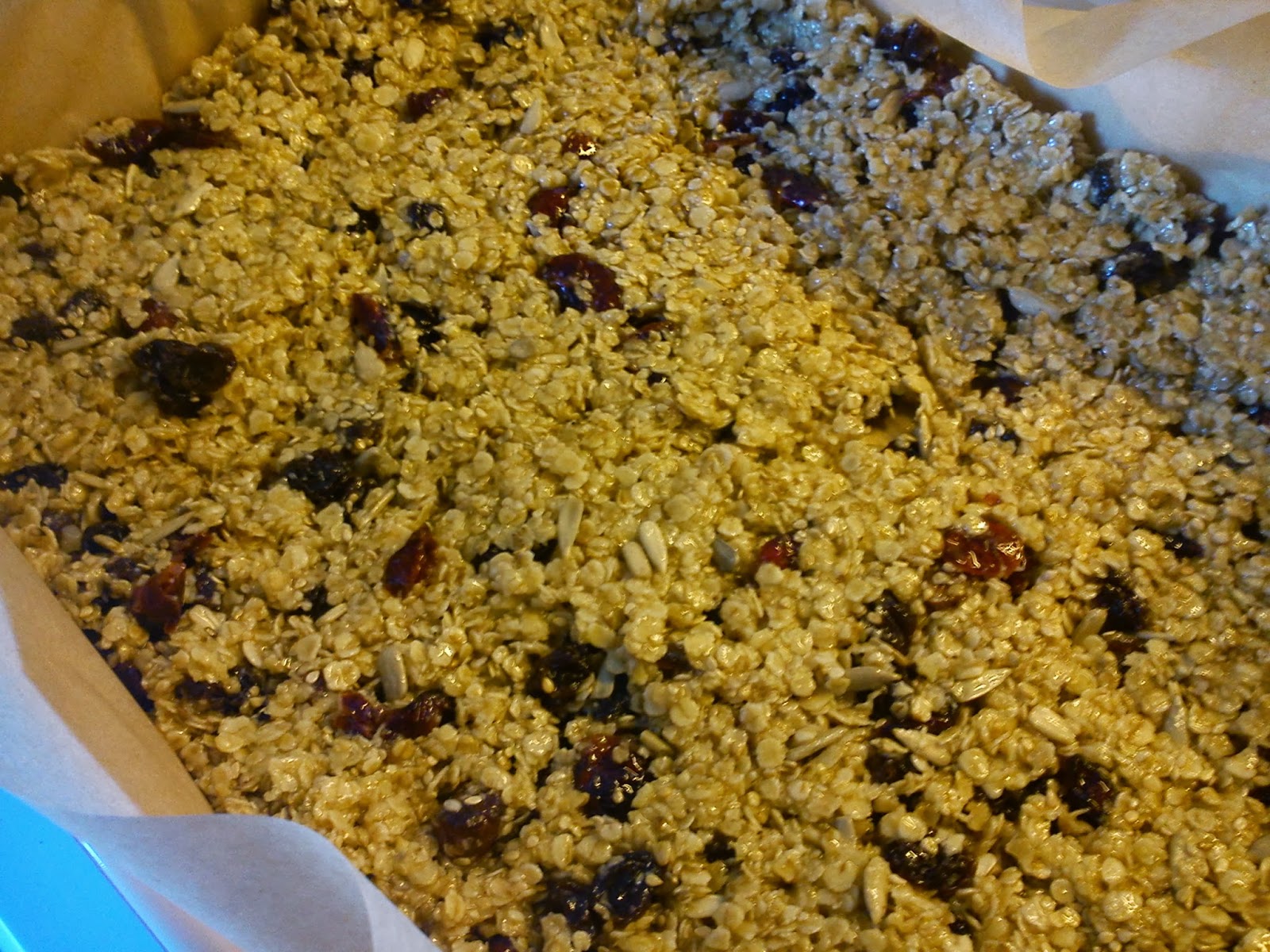Kitchen of Kiki Fruit and mixed seed flapjacks from "A Country Cook´s
