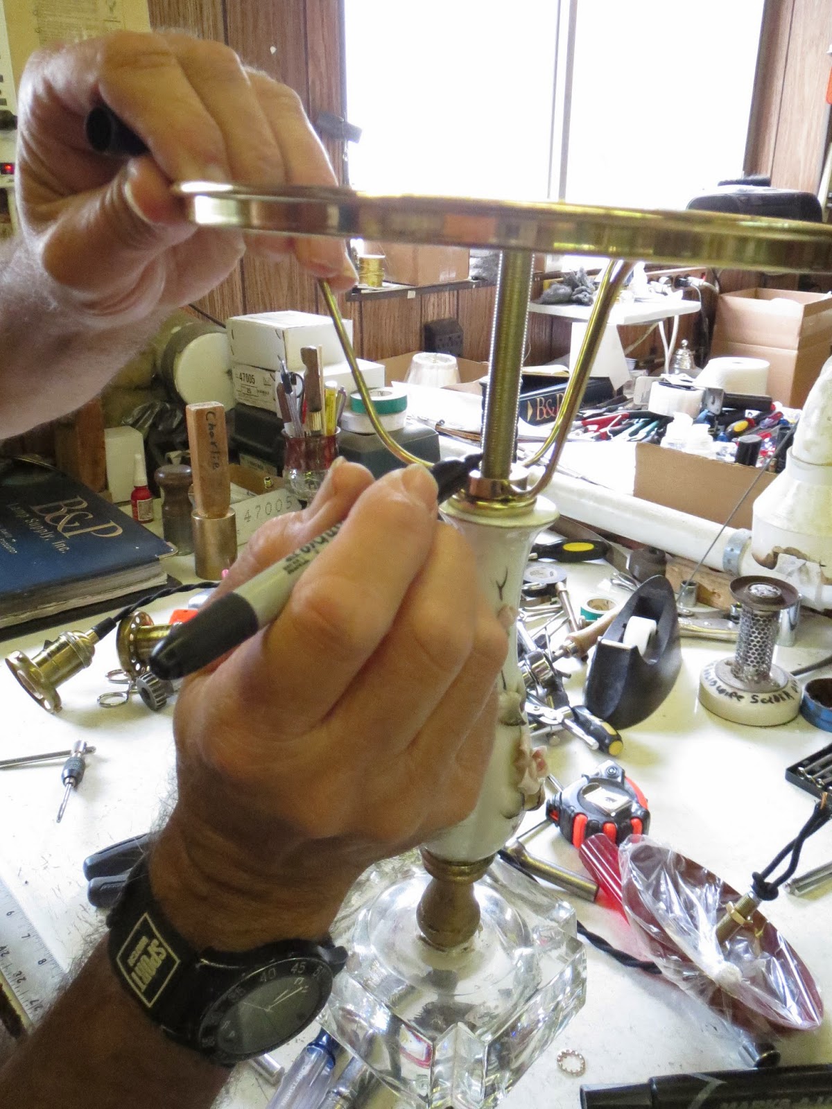 Lamp Parts and Repair Lamp Doctor Small Ceramic Lamp with Added