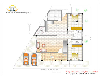 3 Story House - Ground Floor Plan- 327 Sq M (3521 Sq. Ft.) - February 2012