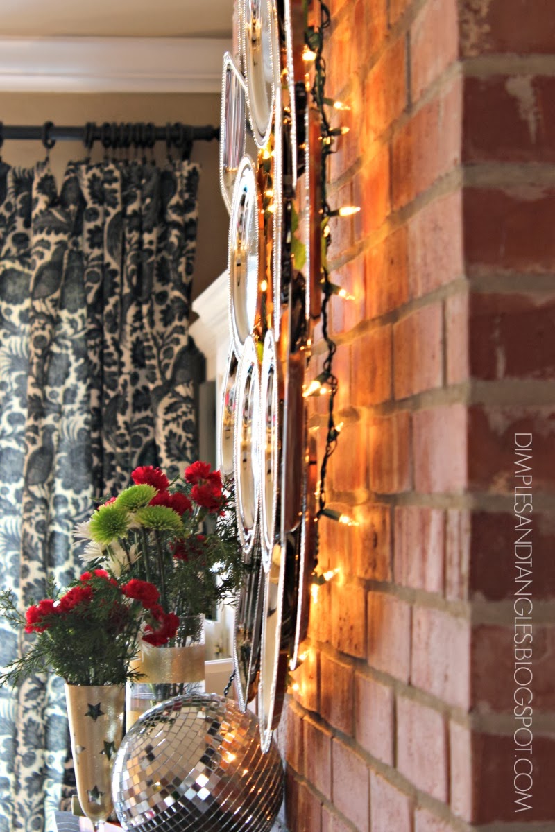 DOLLAR TREE METAL SERVING TRAY WREATH Dimples and Tangles