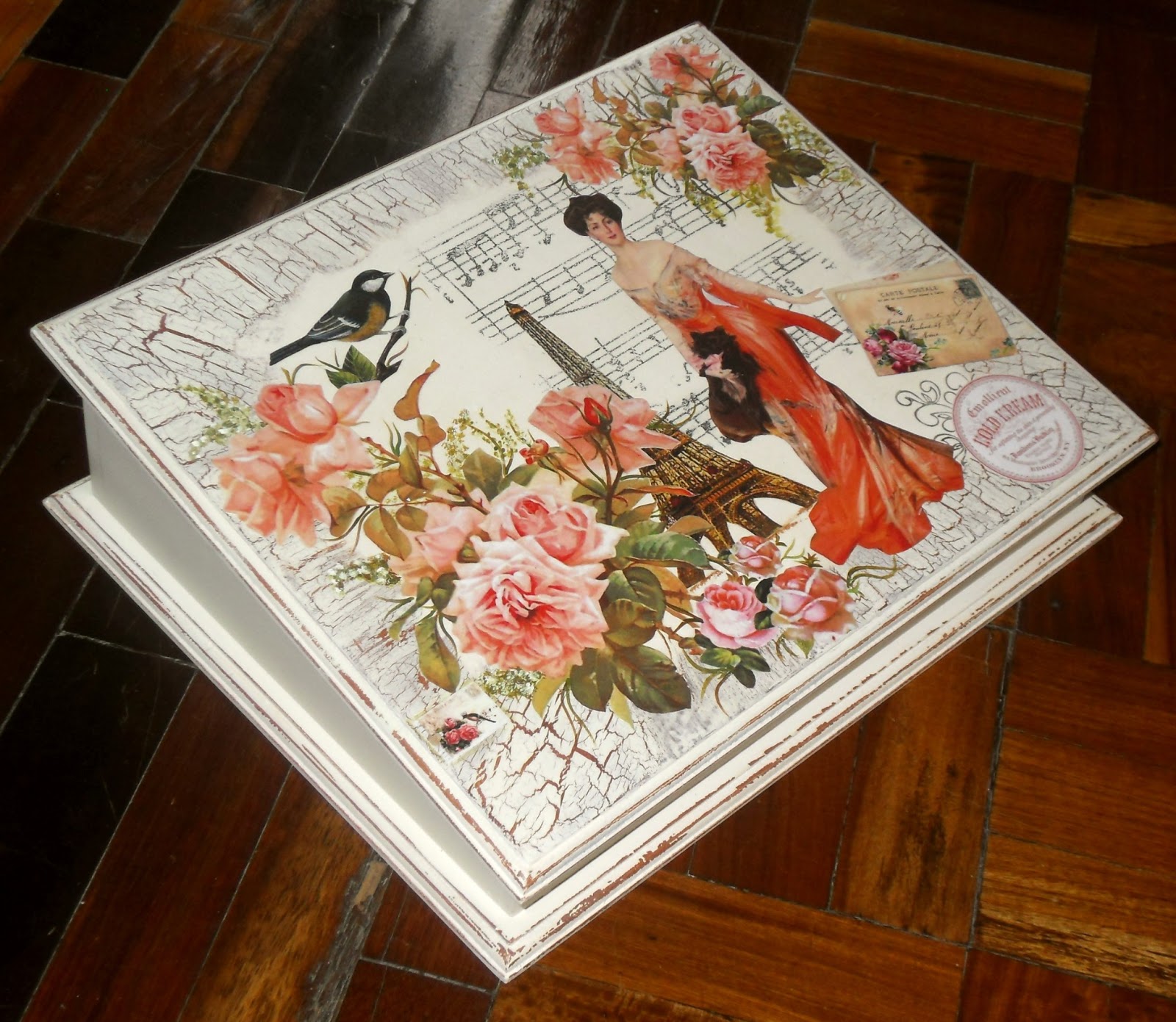 klaus e Cissa Arte em Madeira Decoupage e Transfer