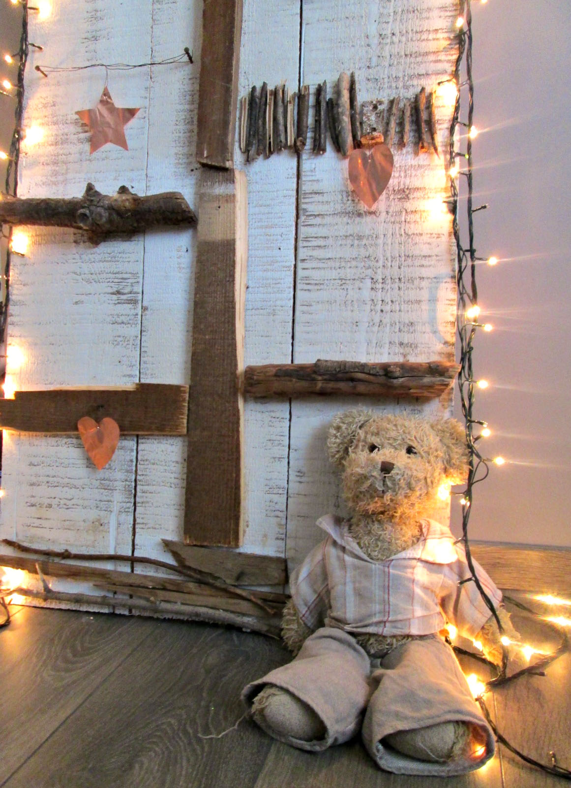 a few pretty things Christmas tree from wood and rust