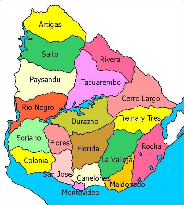 47+ Mapa De Uruguay Con Sus Departamentos Y Capitales Pics