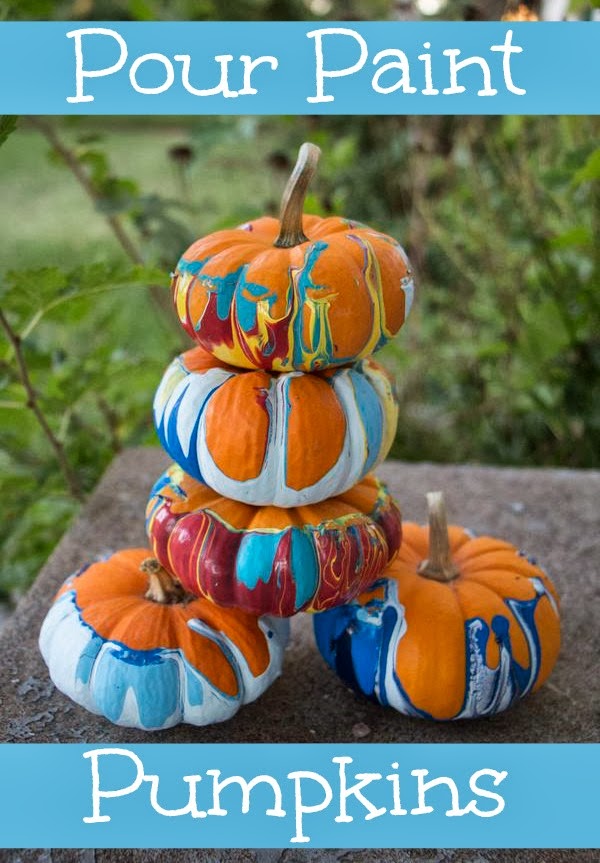 Pour Paint Pumpkins Life with Moore Babies