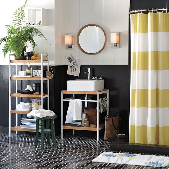 Home Industrial Using shower curtains as window treatments