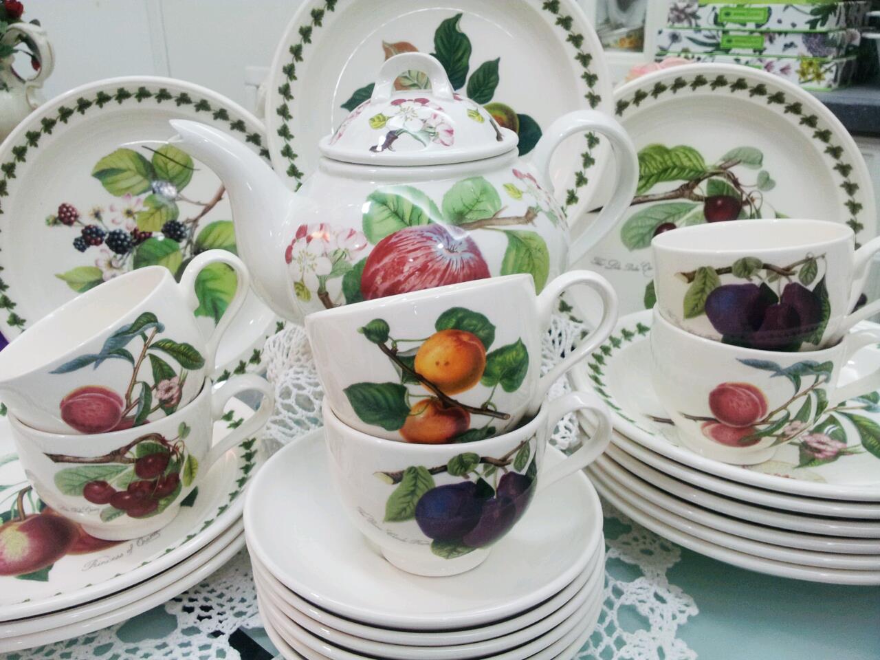 Lovely Treasures from English Garden Portmeirion Pomona Tea Set **Bargain**
