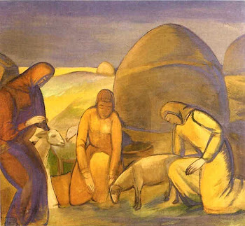 Kuznetsov 'Shearing of Sheep' (1912)