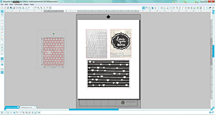 Heather Greenwood Designs | Silhouette Software Tutorial: creating unique journal cards using cut files and patterns | #pocketscrapbooking #silhouetteamerica #tutorial