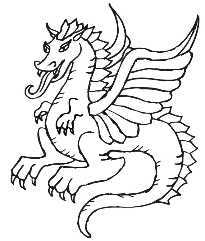 Coloring Pages: Dragon Coloring Pages Free and Printable