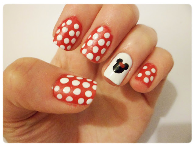 I think its pretty simple, but cute :)I was just going to do polkadot nails