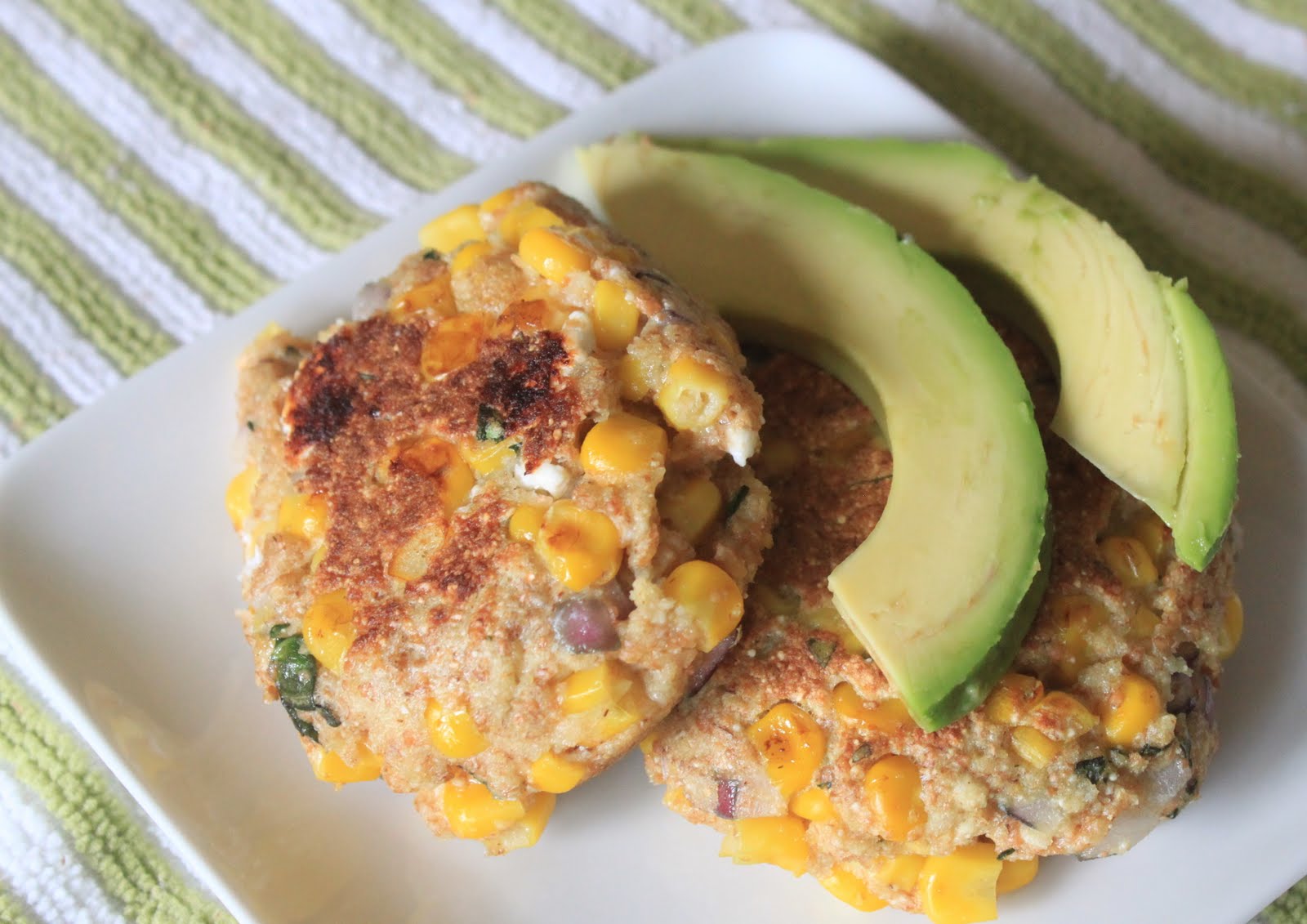 goat cheese and basil corn cakes greens & chocolate