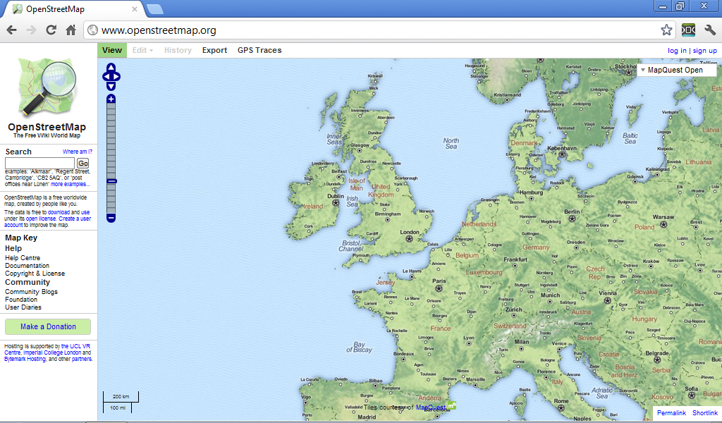 open map application open map application