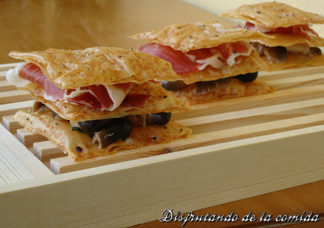 Milhojas De Setas Y Jamón Ibérico
