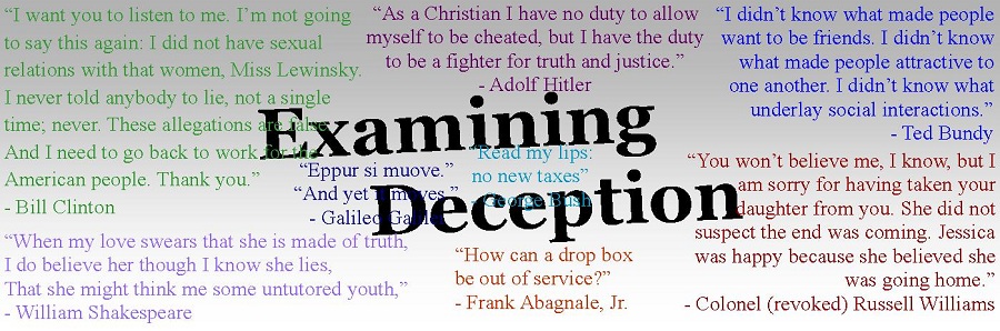 Examining Deception: The Blog