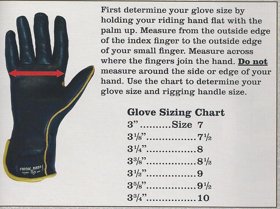 Bike Riding Gloves Size Chart