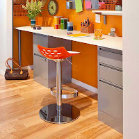 interior home office, colorful interior cozy house