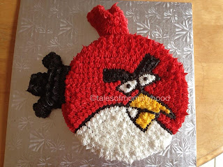 red angry bird cake