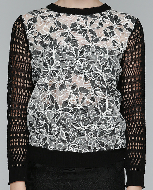 Floral Lace Long Sleeved Top