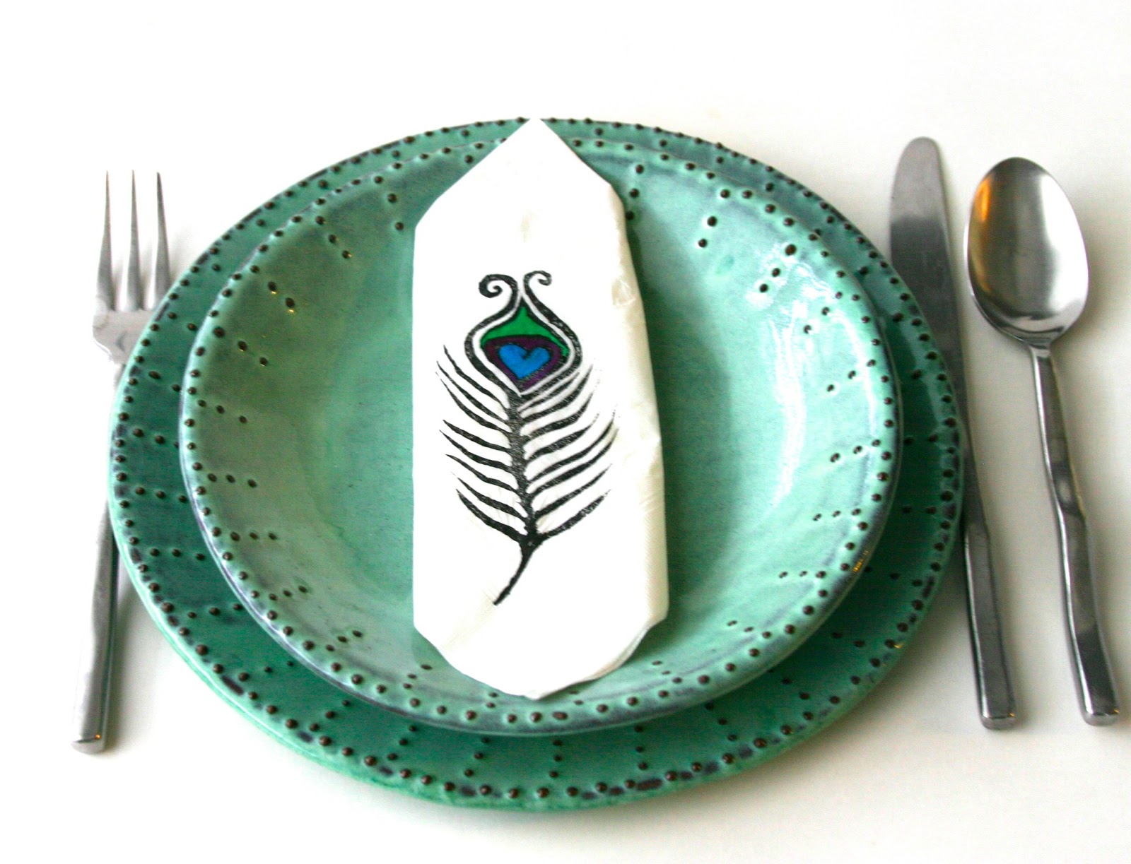 Back Bay Pottery Diy Peacock Wedding Napkin Decorations