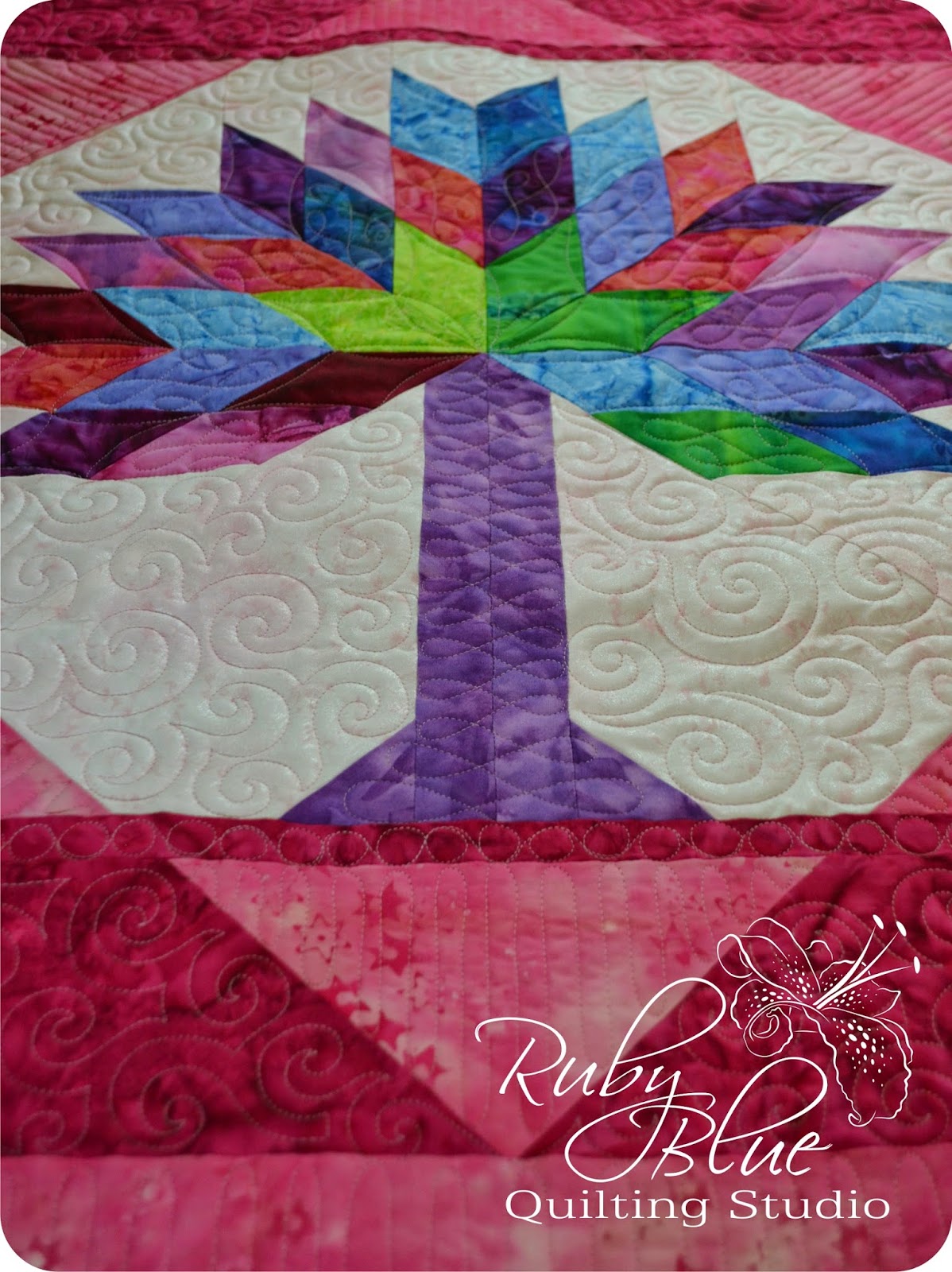 Ruby Blue Quilting Studio Machine Quilting Tree of Life Mini