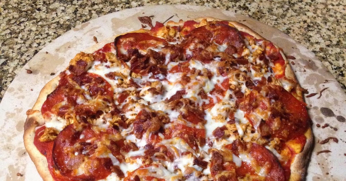 Cardio Pizza 3Meat Pizza with a Seasoned Crust